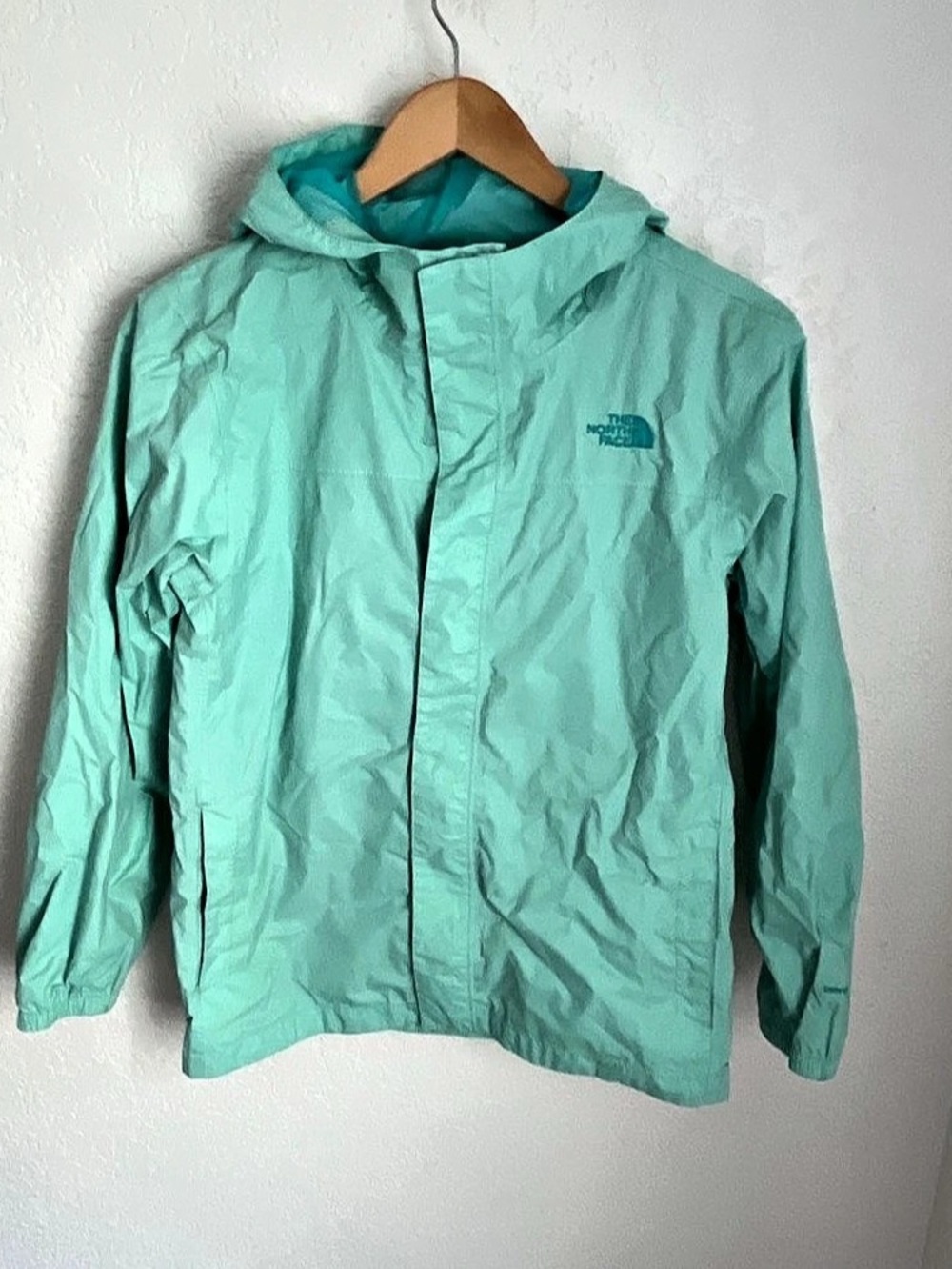 The North Face Girls XL/16 Mint Green Rain Jacket